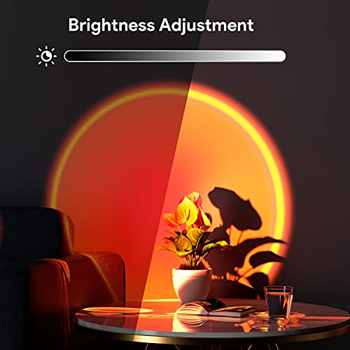 Bavcieu Sunset Lamp Projection Led Lights with Remote, 16 Colors Night Light 360Â° Rotation Rainbow 4 Modes Setting for Photography/Selfie/Party/Home/Living Room/Bedroom Decor, Gifts Women
