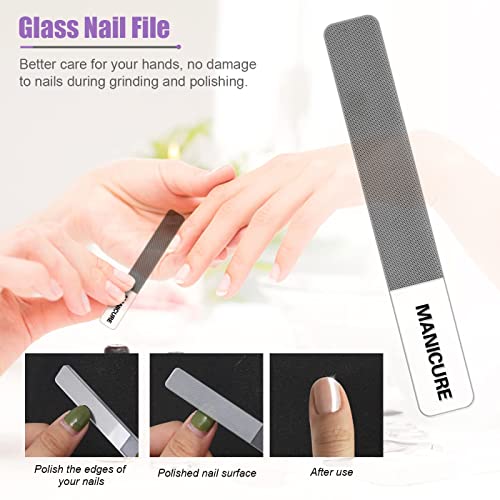 16 Stainless Steel Nail Care Tools, Manicure Set, Professional Nail Clipper Pedicure Set, Beauty Set with Luxury Travel Holster, Suitable for Men and Women with Thick Nails, Purple