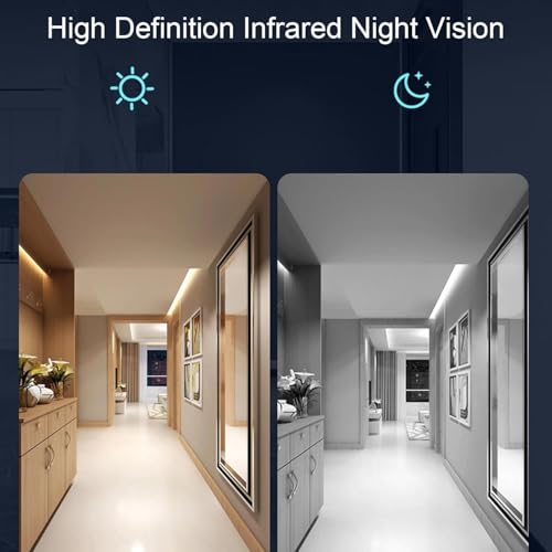 Wireless Security Camera for Home - 480P HD Night Vision, Magnetic Mount, Motion Detection, Cloud/SD Storage, Extreme Temp (-20°C~45°C), Ideal for Baby & Pet Monitoring