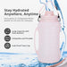 The ABM 2L Collapsible Water Bottle - Leakproof BPA-Free, Reusable, Lightweight Travel Essentials & Water Bottle for Kids - Foldable for Gym, Camping, Hiking, Sports, w/Time Marker (Pink)