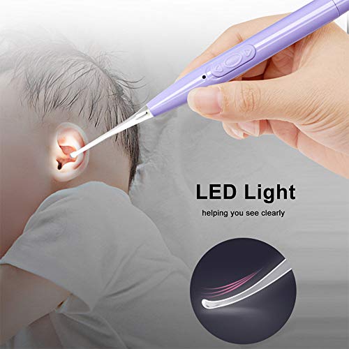 ametoys Earpicks Ear Wax Removal Tools with LED Light Flashlight Earpick Ear Spoon Tweezers Ear Cleaner for Baby Ear Health Care Ear Cleaning Tool with Case Green Ear Spoon