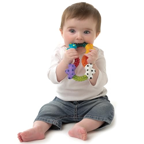 Playgro Click & Twist Rattle – Engaging Rattle Baby Toy for Development and Sensory Play, 0+ Months