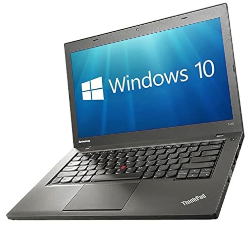 Lenovo ThinkPad T450J5 Laptop PC 14inch i5-4300U 8GB 256GB SSD WiFi WebCam USB 3.0 Windows 10 Professional 64-bit Renewed, Black