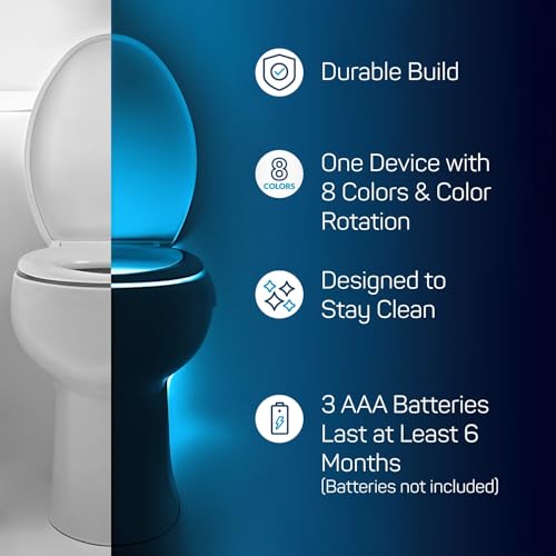 The Original Toilet Bowl Night Light. Motion Sensor Home Gadgets for Men Women Dad Gifts for Men Fathers Day Christmas. Funny Novelty Bathroom Accessory. Birthday Presents. Fun Cool Gadgets Gift