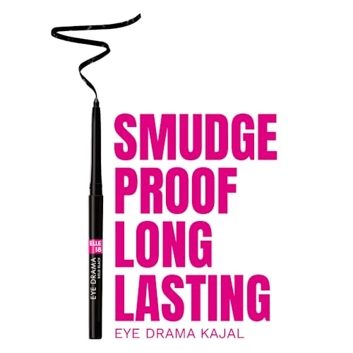 LAKMÉ Elle 18 Eye Drama Kajal, Bold Black, 0.35g