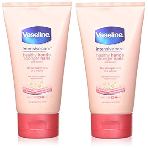 Vaseline Intensive Care Healthy Hands Stronger Nails Hand Cream (75ml, Pack of 2)