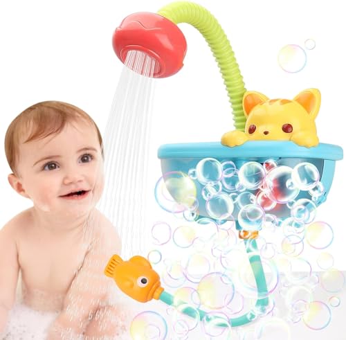 Azonee Baby Bath Toys, 4 Pcs Little Boat Train Bath Toy, Bath Toys Bathtime Floating Boat Plastic Ship Model for Toddlers Kids, Birthday Gift for Kids