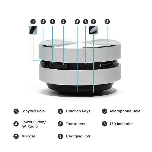 vapeonly Bluetooth Mini Speaker Bone Conduction Portable Wireless Speaker Stereo Bass Sound Creative Portable Speaker Mini Size Music Player for Home,Outdoor,Travel (Black)