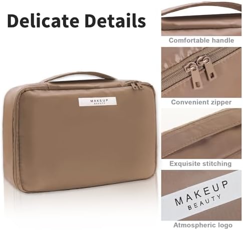Queboom Travel Makeup Bag Cosmetic Bag Makeup Bag Toiletry bag for women and girls