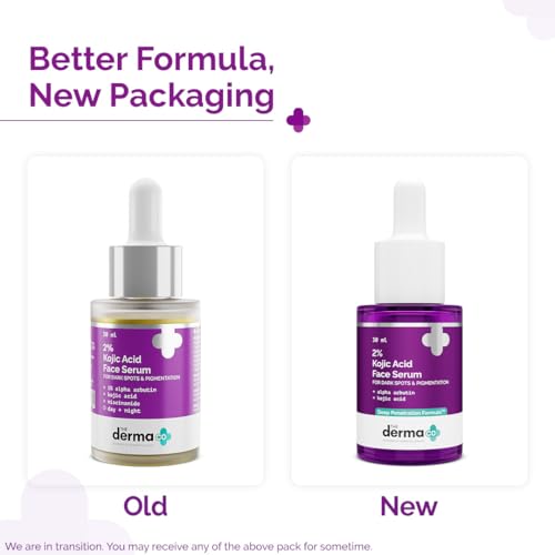 The Derma Co 2% Kojic Acid Face Serum With 1% Alpha Arbutin & Niacinamide For Dark Spots & Pigmentation, 30 ml (Pack of 1)