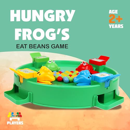 Toyzone Frog Eat Beans Game-4 Players-61038 | Eat The Beans | Hungry Frog Game for Kids | Multiplayer Games | Game for Players | Board Game