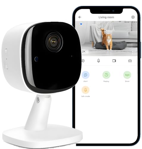 Smart mini WiFi Camera Galayou Indoor Home Cameras for Security with Night Vision Pet Camera with Phone App 24/7 SD Card Storage 1080P Indoor Camera Motion Detection, 2-Way Audio, Baby Monitor