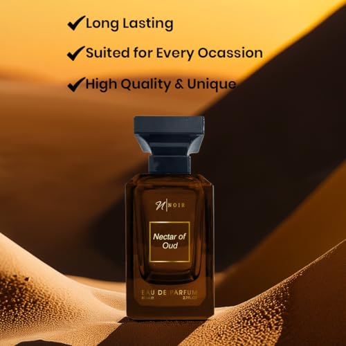 Noir Nectar of Oud EDP Perfume for Men, Luxury Fragrance with Musk, Patchouli & Sandalwood, Floral Woody Oud, Long Lasting Men?? Perfume, 80ml