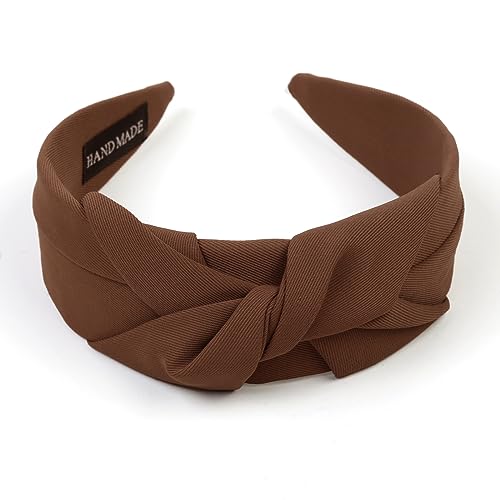 3PCS Knotted Headbands for Women, Non Slip Fashion Headbands for Hair Wide Top Knot Hair Hoops for Girls