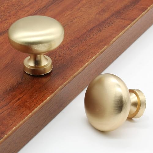 6 Pack Gold Cabinet Knobs, Vintage Cabinet Ring Pulls Dresser Handles Furniture Hardware for Kitchen Cupboard Drawers Closet Door,Easy to Install (Gold (6 PCS))