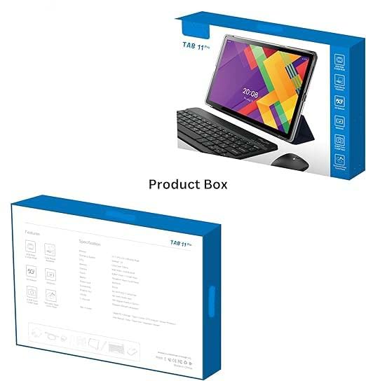 Monopo TAB 11 Pro Tablet â 10.1 Inch IPS LCD, 8GB RAM  512GB ROM, 5G Network, 6000 mAh Battery, Android 13, Keyboard, Touch Pen, Mouse (Gray)