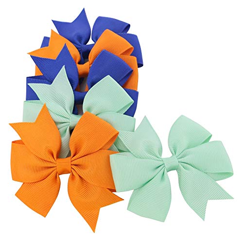 30 Pcs Baby Girls Ribbon Boutique Hair Bows Clips with Assorted colors