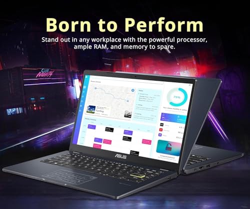 ASUS 14" Laptop for Business and Students, 14" FHD Display, Intel Celeron N4500, 1 Year Microsoft 365, 4GB Memory, 64GB eMMC, NumberPad, Webcam, HDMI, WiFi, Windows