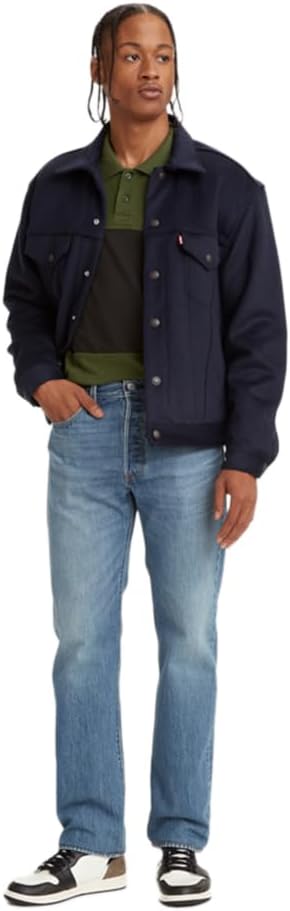 Mens 501 Original Jeans Jeans (pack of 1) - Med Indigo - Worn In