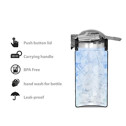 Zak Designs 18/8 Stainless Steel Kids Water Bottle with Flip-up Straw Locking Spout Cover, Durable Cup for Sports or Travel (15.5oz, Paw Patrol Skye),PWPT-S732