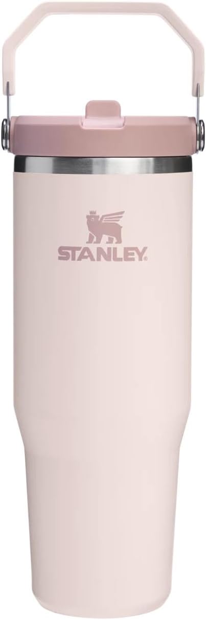 Ice Flow GO 890ml/30oz Flip Straw Wtr Btl Rose Quartz
