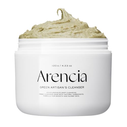 Arencia Green Artisan's Cleanser [Korean Rice Mochi Face Cleanser] - Foaming Cleanser, Gentle Scrub All in One - Deep Cleansing, Moisturizing, Pore Minimizing, Removing Blackhead