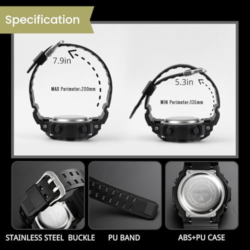 CakCity Boys Camouflage LED Sports Kids Watch Waterproof Digital Electronic Military Wrist Watches for Kids with Silicone Band Alarm Stopwatch Watches Age 5-10