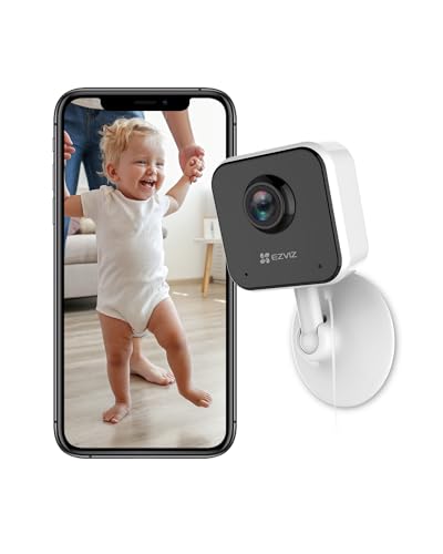 EZVIZ H1C CCTV Camera for Home, 1080p WiFi Security Camera, Baby Monitor Mini Camera with Night Vision, Two Way Talk, Sleep Mode, Sounds Alert, Magnetic Base, Motion Detection, Supports MicroSD Card