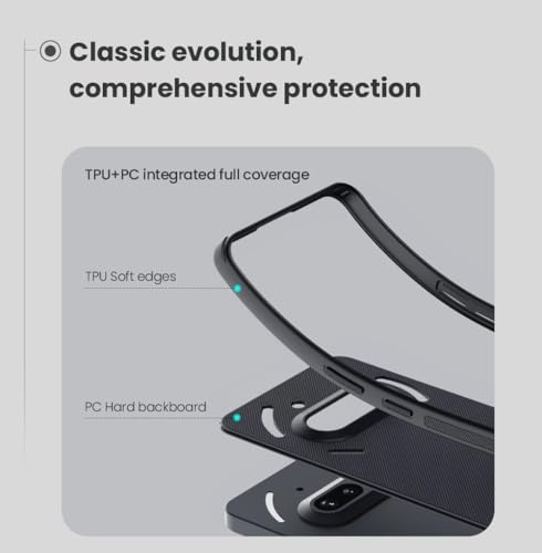 Case for Nothing Phone 3A Cover, Matte Surface Soft Cases [Ultra Thin] [Scratch-Resistant] TPU Protective Case Soft Mobile Phone Case for Nothing Phone 3A 5G - Black