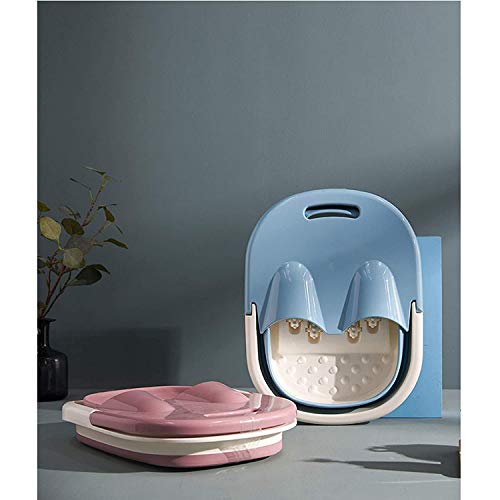 BePrincess Collapsible Foot Soaking Bath Basin with Massage Roller, Large Size for Soaking Feet, Pedicure and Massager Tub for At Home Relax Foot Spa Treatment (BLUE)