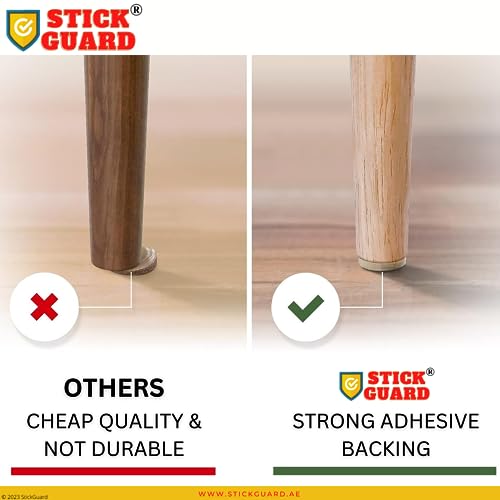 StickGuard Felt Furniture Pads, Self Adhesive Furniture Pads, 145 PCS Premium Felt Pads for Furniture Legs, Scratch Resistant Wood Floor Protectors for Hardwood and Laminate (145 PCS Brown & Beige)