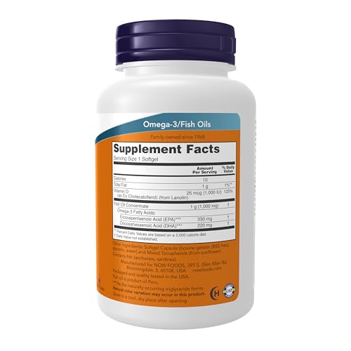NOW Foods Tri-3D Omega 1000mg, 330/220 Softgels 90's