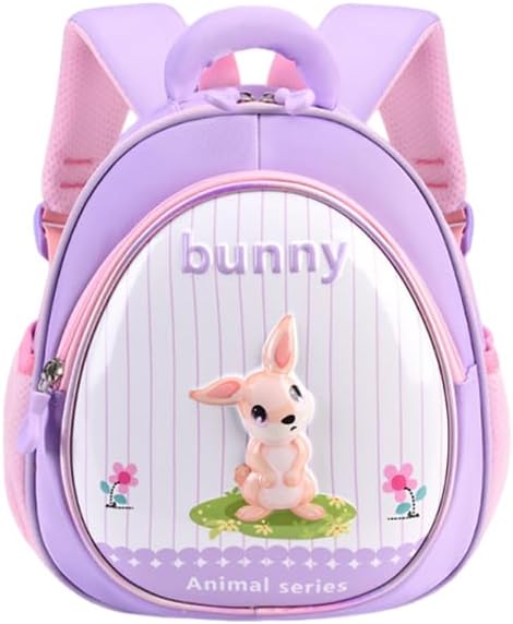 Kids Backpack,Cute 3D Hard Shell Kids Backpack Lightweight Water Resistant Preschool Fashion Kindergarten LABUBU Backpack Small Children School Bag with Adjustable Shoulder Straps - Bunny