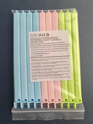 BIGJIYU 20 cm Sealing Clips, Large Bag Clips, Bag Sealing Clips for Food, Food, Sandwich, Snacks, Coffee Bags (Pack of 10)
