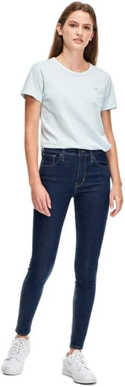 Womens 720 High Rise Super Skinny Jeans - Dark Indigo - Flat Finish