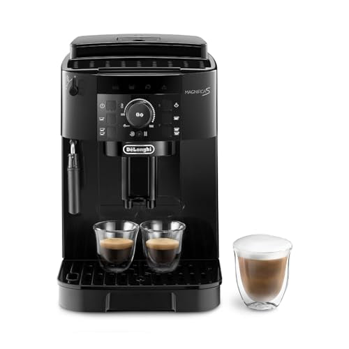 DE'LONGHI Coffee Machine MAGNIFICA S Fully Automatic Bean to Cup Coffee Machine, 5+ Functions, Ideal for Espresso, Americano, Cappuccino, Latte, Macchiato & Many More Coffee Recipes ECAM12.121.B
