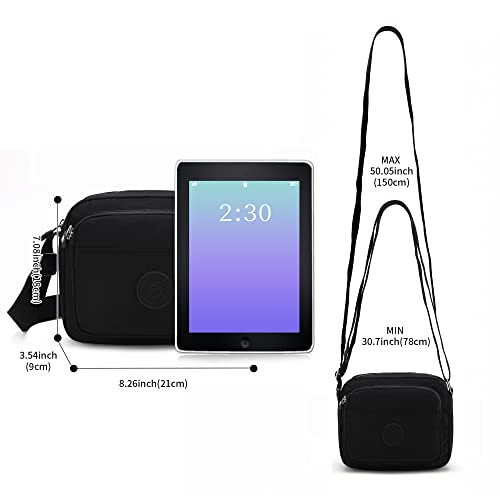 Crossbody Bag for Women with Multiple Pockets Girls Small Shoulder Bag Phone Bag Waterproof with Adjustable Strap for Travel Shopping Outing Work Strolling