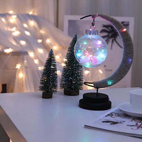 LOVEYBEAUTY Enchanted Lunar Lamp -Night Light,Moon Lamp Galaxy Lamp, Hanging Moon Lamp Magic Moon Night Light,Christmas Decorative Lights,Home Decorations Gift. (color light)