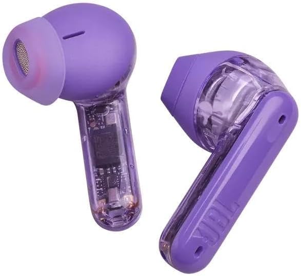 JBL Tune Flex True Wireless Noise Cancelling Earbuds, Pure Bass, ANC + Smart Ambient, 4 Microphones, 32H of Battery, Water Resistant & Sweatproof, Comfortable Fit - Blue, JBLTFLEXBLU