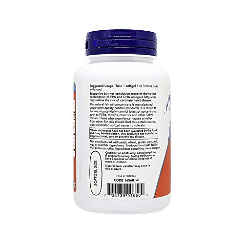 NOW Foods Omega-3 1000 mg Enteric Coated/Deodorized 90's Softgels