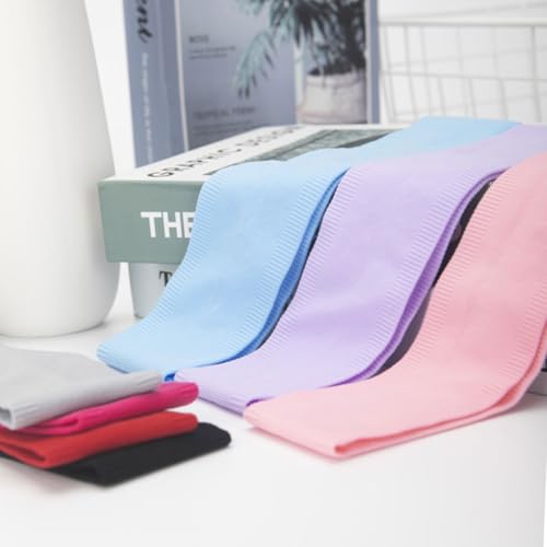 ECVV 5PCS Women's Non-Slip Headbands - Hair Bands for Sports, Workout, Yoga, Running - Soft Cotton Blend Fabric - Multi-Purpose Hair Accessories