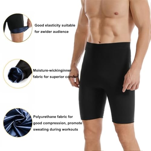 High Waisted Sauna Sweat Shorts, Heat Trapping Compression Leggings, Tummy Control Thigh Trainer, Athletic Slimming Pants