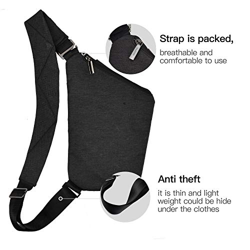 VADOO Sling Bag - Anti-theft Crossbody Shoulder Bag for Men and Women
