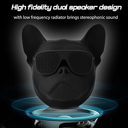 SYOSI Dog Shaped Creative Speaker, French Bulldog Shaped HI-FI Wireless Speaker with 32G Capacity, Bluetooth 4.1, Portable, Perfect for Home, Long Time Use