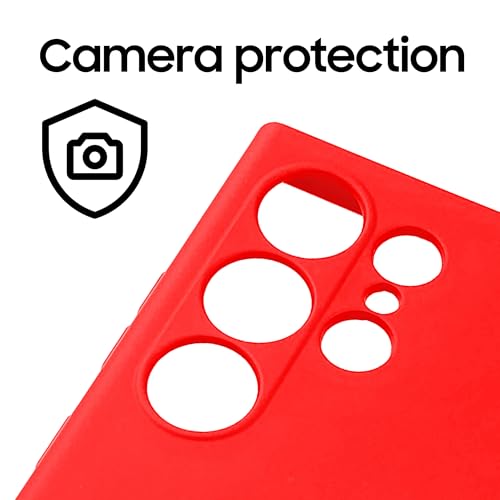 Maxter Case for Samsung S24 ULTRA - Shockproof Silicone Phone Case (Red)
