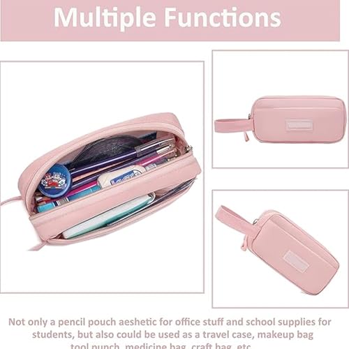 KASTWAVE Girls Backpack, Backpack for Girls, Kids Backpack with Compartments Elementary School Bag For Girls, Cute Student School Bag, School Backpack for Girls - Pink
