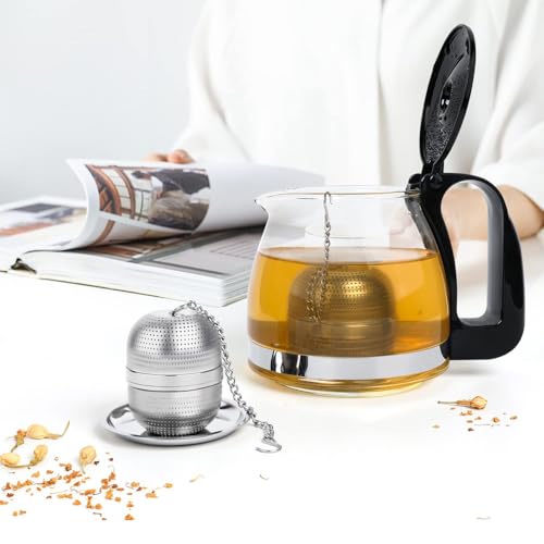Tea Infuser for Loose Tea,2pcs Stainless Steel Tea Straine Balls for Loose Leaf Tea, Mugs Teapots