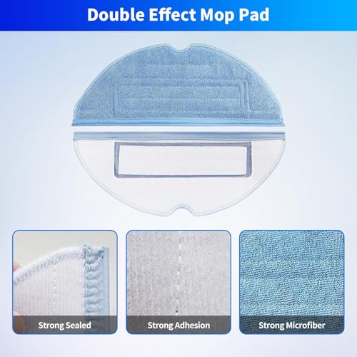 AKUSCON Replacement Parts for Roborock S7 MaxV Ultra / S7 Pro Ultra Vacuum Cleaner,Accessories Kit inclue 1 Roller Brush，1 Self-Cleaning Brush,4 Filter，8 Side Brush，4 Mopping Cloth，4 dust Bags