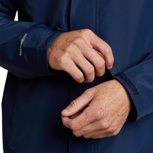 Eddie Bauer Men's Packable Rainfoil Jacket, Waterproof, Black, Medium, Tall