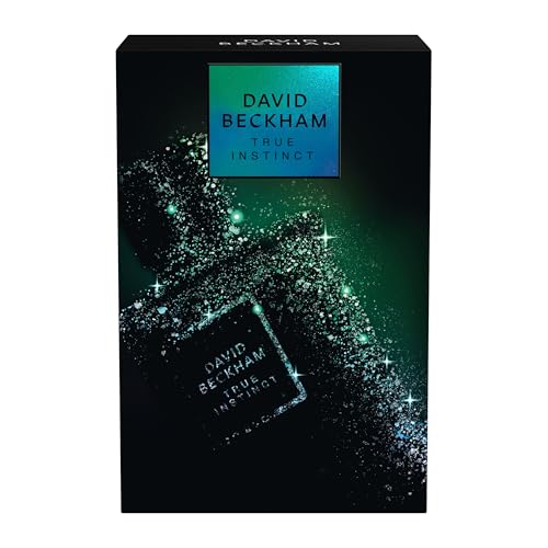 David Beckham True Instinct Eau de Parfum and Deo Body Spray Gift Set for Men, Ambery, Woody Scent, 50ml (1.6oz), 150ml (5oz)
